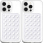 Anteel MAX Silicone Suction Phone Case Adhesive Mount, Upgraded Super Strong Grip, Durable, Easy to Use, Hands-Free Sticky Phone Holder for Selfies, Tiktok Videos, 2.56"x3.94" (WHT&WHT)