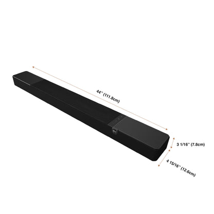 Klipsch Flexus CORE 200 3.1.2 Channel Powered by Onkyo Bluetooth Sound Bar with Dolby Atmos and Custom Tuned Bass - Black, 44" W
