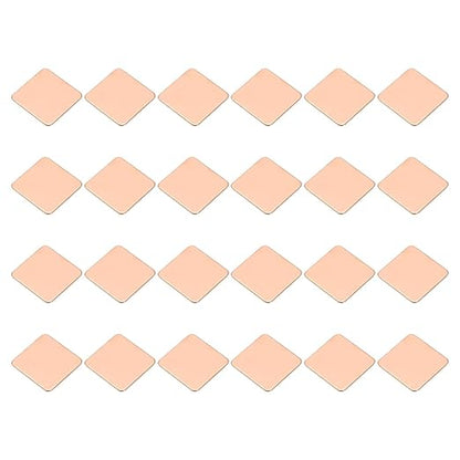PATIKIL Copper Heatsink Pad Shims, 24 Pcs 20x20x0.8mm Copper Pad Shim IC Chipset GPU CPU Thermal Heatsink for Cooling Laptop Desktop Computer