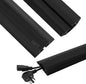 Floor Cable Cover 10Ft Heavy Duty PVC Floor Cable Protector Electric Cord Hider Cable Management Floor Strip Extension Cord Covers Cable Raceway for Wires on Floor Inner Channel 1.36" W 0.43" H -Black