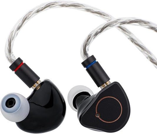 Linsoul SIMGOT SuperMix 4 1DD+1BA+1Planar+1PZT Hybrid Drivers Earphones, HiFi in Ear Monitor IEM, Wired Gaming Earbuds with OFC Silver-Plated Cable for Musician Audiophile