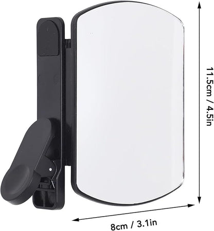 Mirror Effect Lens - Capture Stunning Reflections Instantly, Smartphone Camera Mirror Reflection Clip Kit, Adjustable HD Glass Smartphone Photography Flip Mirror for Creative Photography (Black)