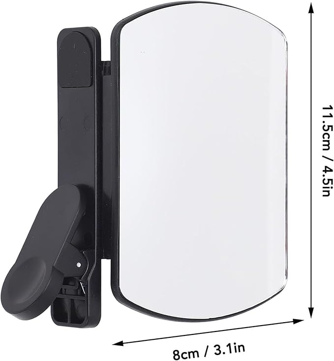 Mirror Effect Lens - Capture Stunning Reflections Instantly, Smartphone Camera Mirror Reflection Clip Kit, Adjustable HD Glass Smartphone Photography Flip Mirror for Creative Photography (White)