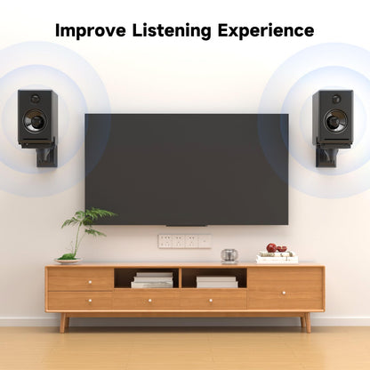 suptek Speaker Wall Mount Adjustable for Large Bookshelf Speaker Mounts