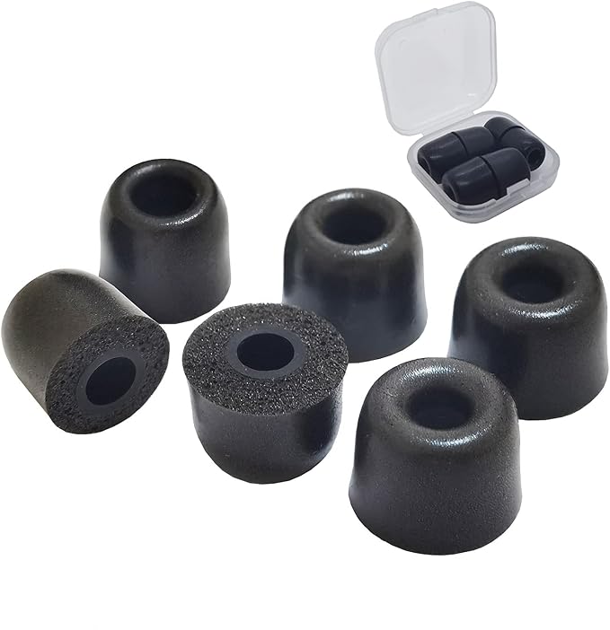 Memory Foam Tips for JayBird Earbuds Series 60S Slow Rebound Replacement Ear Tips for JayBird Tarah JayBird Run Air JayBird Freedom JayBird X4 X3 X2 Earbuds 3 Pairs LMS