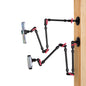 Wall Mounted Phone Holder Magic Arm 360° Rotation Adjustable Metal Base Screw in Wall Sturdy for Kitchen Bedroom Home 32 Inch Metal Phone Clip