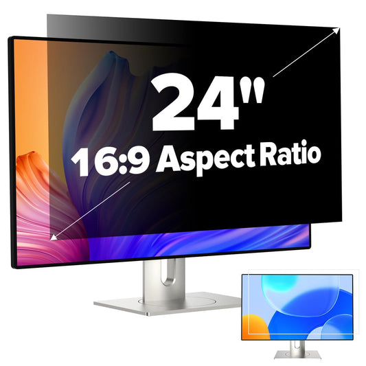 JEAPKA [2-Pack] 27 Inch Privacy Screen for Monitor Computer Screen Privacy Filter for 16:9 Widescreen Monitor Desktop PC Monitor Privacy Film Monitor Privacy Shield and Anti-Glare Protector