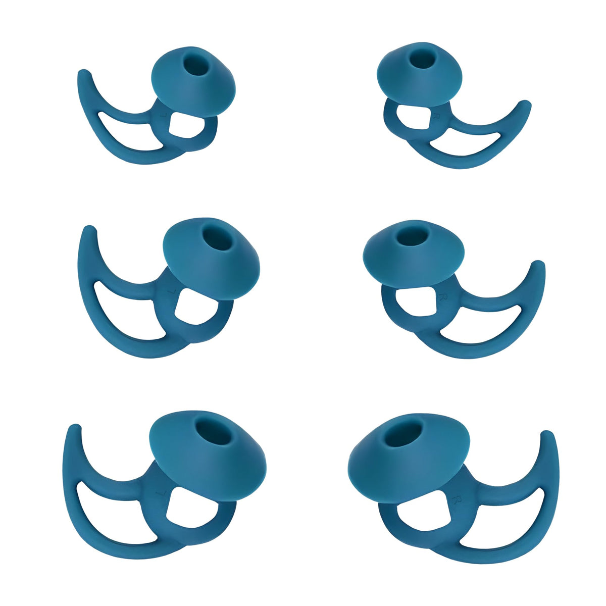 CYADCI Silicone Earbud Tips 3 Pairs SML Soft and Comfortable Noise Isolation Replacement Blue Ear Tips Compatible with Bose QuietComfort and Sport Earbuds