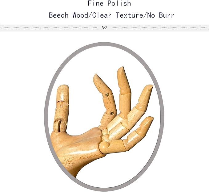 yangjietf mannequin,mannequin hand,hand model,hand mannequin for nails,drawing mannequin wooden hand,wooden mannequin,articulated fingers,hand model for drawing,male hand of left., Male_left