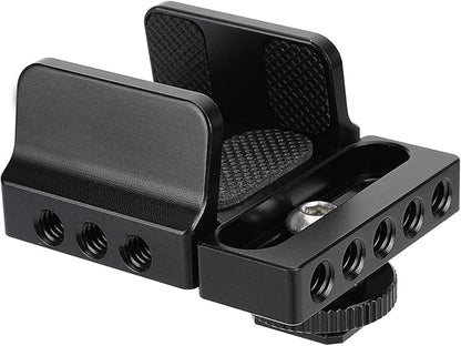 CAMVATE Universal SSD Holder Clamp Adjustable Width (33mm ~ 60mm) with 1/4"-20 Mounting Points & Shoe Mount Connector - 3011