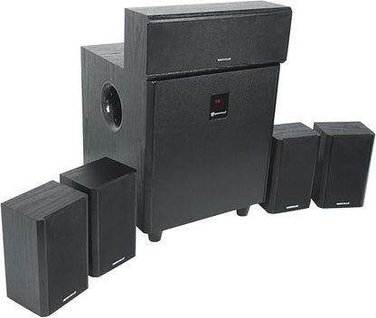Rockville HTS820 1500W 5.1 Channel Home Theater System with 8" Subwoofer, Bluetooth, USB, Includes Remote and Speaker Mounts - Perfect for Movies, Music, Karaoke