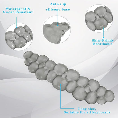 Gel Cloud Keyboard Wrist Rest, Cute Wrist Support and Arm Support Keyboard Rest for Keyboard Typing Pain Relief，Suitable for Office/Computer/Laptop/Gaming（Keyboard Wrist Rest Gray ）