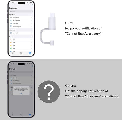 SD Card Reader for iPhone, 4 in 1 USB C and Lightning to CF/SD/MS/TF Card Adapter Memory Card Reader for Camera Adapter Trail Game Camera Viewer for iPad Macbook Plug and Play No App Required