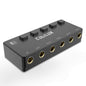 Cubilux 5-Way Quarter Inch Signal Splitter, Passive 1/4” Audio Splitter, 6.35mm Multiport Aux Splitter Box for Instruments, Bass Guitar, Keyboard, Headphones, Studio Monitor, Speaker, Amplifier
