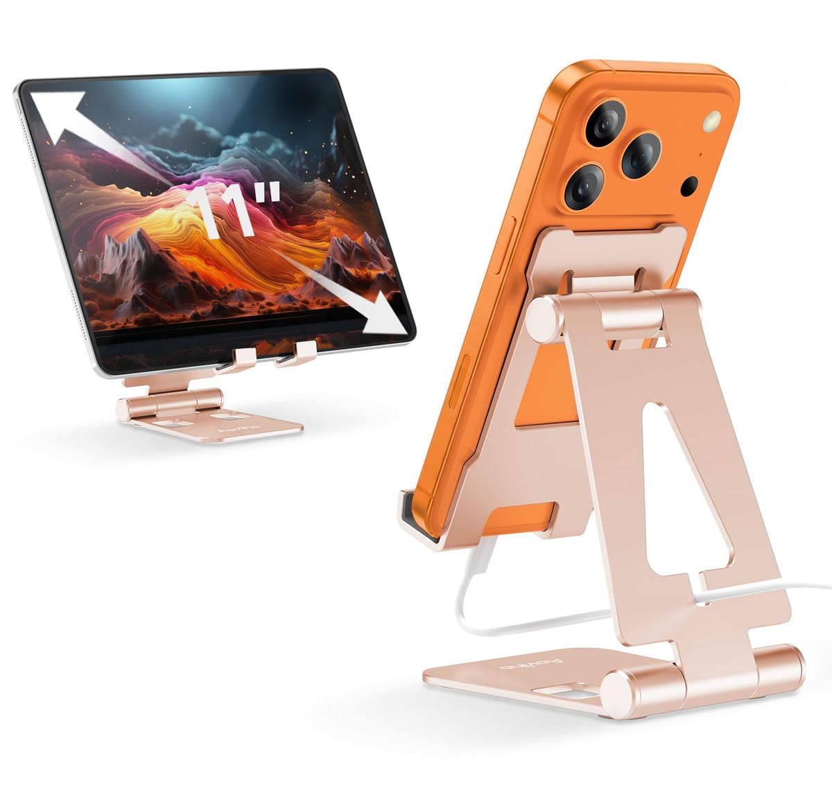 Aoviho Foldable Cell Phone Stand for Desk, Holder for iPhone,Purple