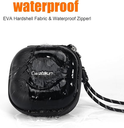 Cwatcun Hard Shell Lens Filter Case, Camera Filter Case for 7 Filters Up to 100mm with Hand Strap, Dustproof & Waterproof Camera Lens Filter Storage Case for ND UV CPL Filter Pouch
