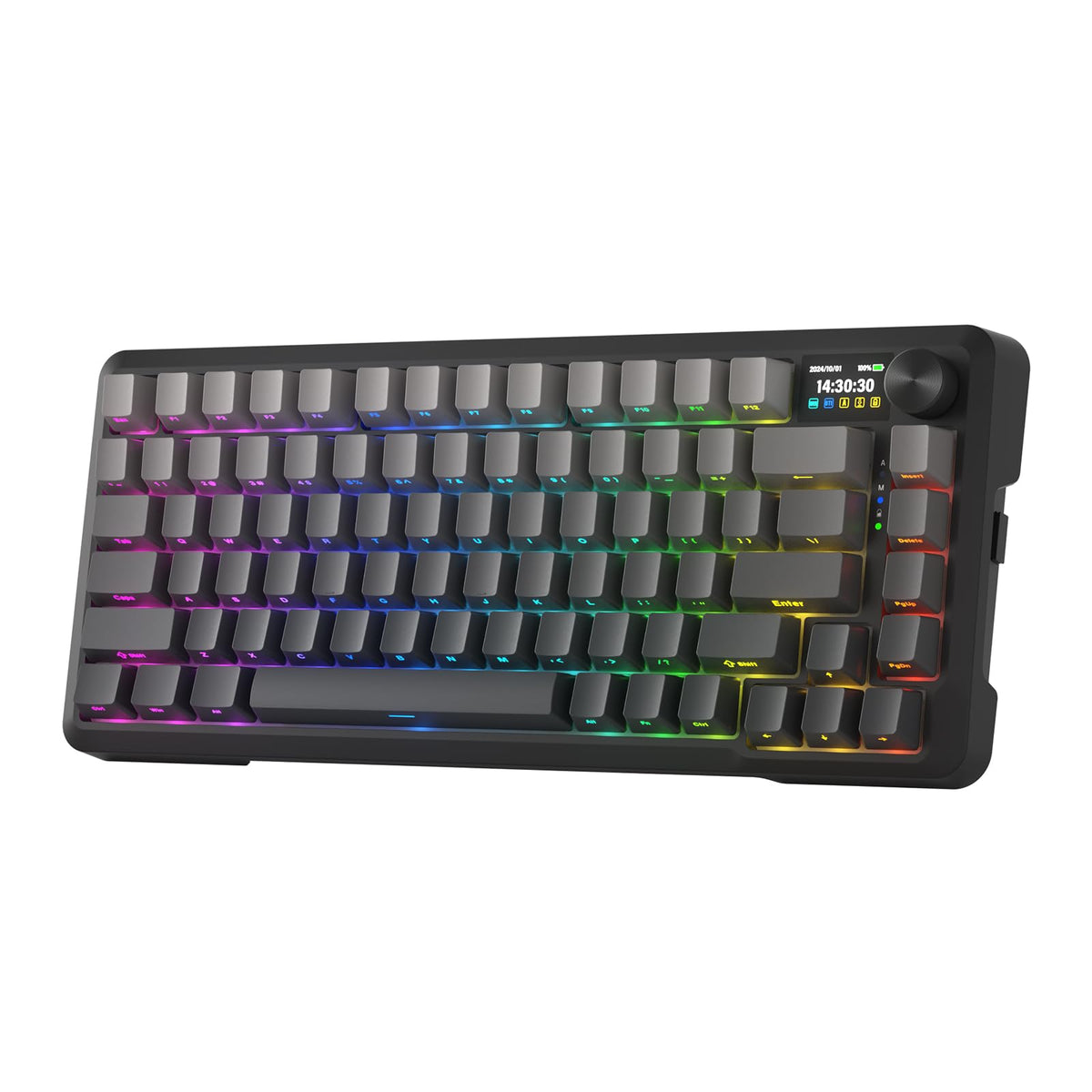 Redragon K673 PRO Wireless 81-Key RGB Gasket Gaming Keyboard, Scroll Knob