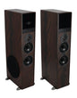 Rockville TM80C Cherry Powered Home Theater Tower Speakers, Dual 8" Subs