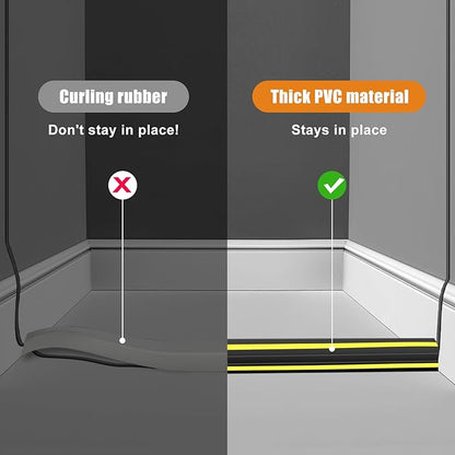 10 ft Cord Covers for Wires on Floor, Heavy Duty PVC Duct Floor Cord Cover, Floor Cable Cover Easy to Unroll Prevent Trip Hazard for Home Office or Outdoor Settings (2pcs)