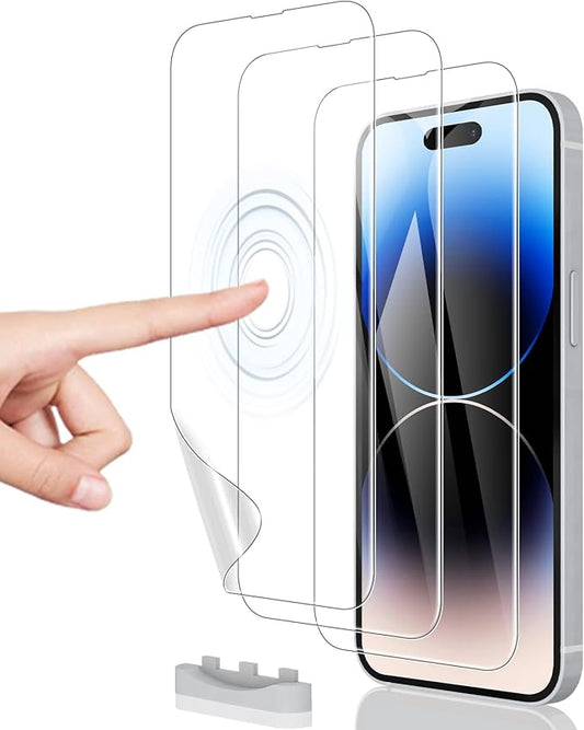 JDHDL [3 Pack Hydrogel Film Screen Protector for iPhone 14 Pro Max/iPhone 14 Plus (6.7 inch), Soft TPU Transparent Protective Screen Protector Film (Not Tempered Glass)