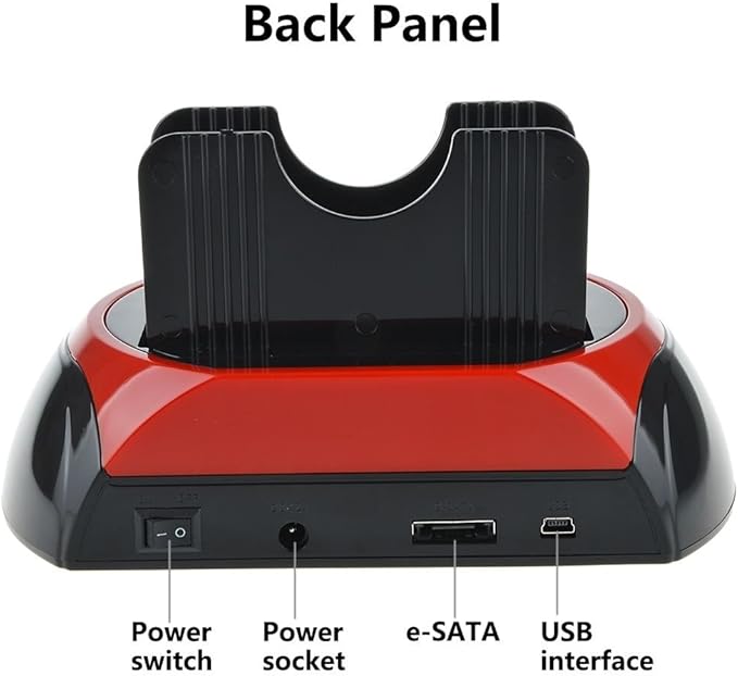 Hard Drive Docking Station, TCC-S862-US USB 2.0 to 2.5 3.5 Inch SATA IDE Dual Slots External Enclosure with All in 1 Card Reader and USB 2.0 Hub for 2.5" 3.5" IDE SATA I/II/III HDD SSD