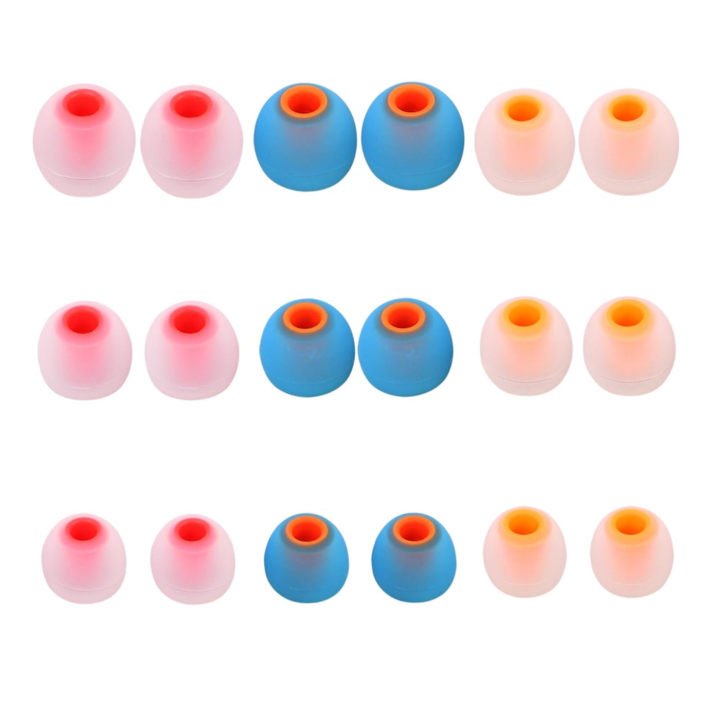 MMYQXI Silicone Replacement Earbud Tips Earbud Covers Ear Tips Fit for in-Ear Headphones (Inner Hole 3.8mm -5.1mm) Earbud Replacement Tips 9 Pairs