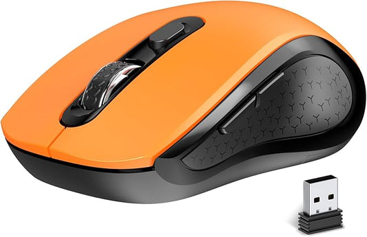 Wireless Mouse Ergonomic, Silent Cordless Computer Mouse with Side Buttons