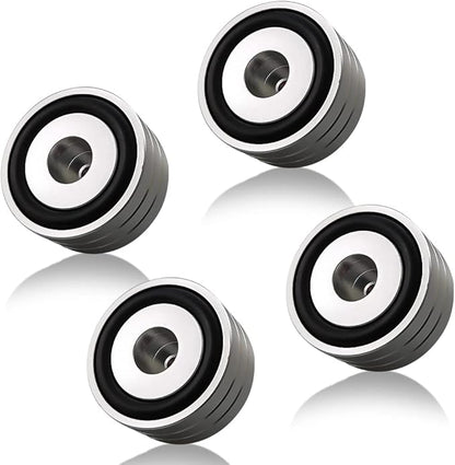 Tertullus 4 Sets High-End HiFi Aluminum Speaker Feet, Shock Base Pad Spikes,40x20mm,Shockproof Stand Pad for HiFi Devices Amplifier Turntable DAC Recorder CD (Silver)