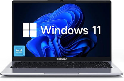 Blackview Laptop 2025, Laptops Computer for Business Student, Quad-Core N150 (Up to 3.6GHz, Beat N5095/ N95/N97/N100), 16GB DDR4 512GB SSD, 15.6” FHD IPS TÜV Screen, 100W Type-C Fast Charge, 4K HDMI