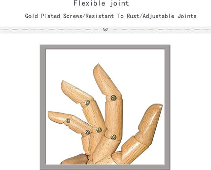 Mannequin,Mannequin Hand,Hand Model,Hand Mannequin for Nails,Drawing Mannequin Wooden Hand,Wooden Mannequin,Wood Hand,Hand Model for Drawing,Male Hand of Right.