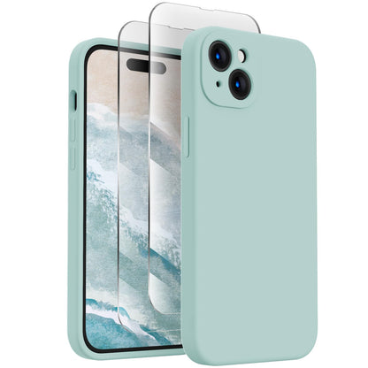 FireNova Designed for iPhone 15 Case, Silicone Upgraded [Camera Protection] Phone Case, Soft Anti-Scratch Microfiber Lining Inside, 6.1 inch, Mint Green