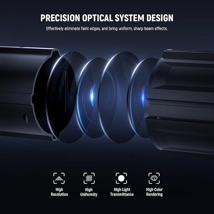 NEEWER Spotlight Snoot Only for NEEWER MS60B, MS60C, MS150B, MS150C LED Video Light, Conical Snoot with 20° Projection Lens, Adjustable Focus, 16 Gobos, 5 Color Gels, Bag, LS-48