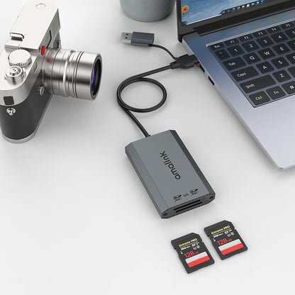SD UHS-II Dual-Slot Card Reader .amalink Dual Slot USB C SD 4.0 Memory Card Reader Adapter .USB 3.2 Gen 1 Workflow Dual-Slot SDHC/SDXC UHS-II