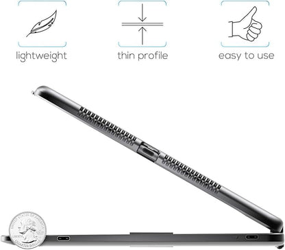 typecase Touch iPad 9th Generation Case with Keyboard (10.2", 2021), Multi-Touch Trackpad, 10 Color Backlight, 360° Rotatable, Thin & Light for iPad 8th Gen, 7th Gen, Air 3, Pro 10.5 (Space Gray)