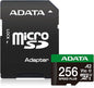 ADATA Speed Plus 256GB microSDXC UHS-I Memory Card with Adapter, Up to 180MB/s, Support U3, V30 Video Micro SD Card, 2 Pack