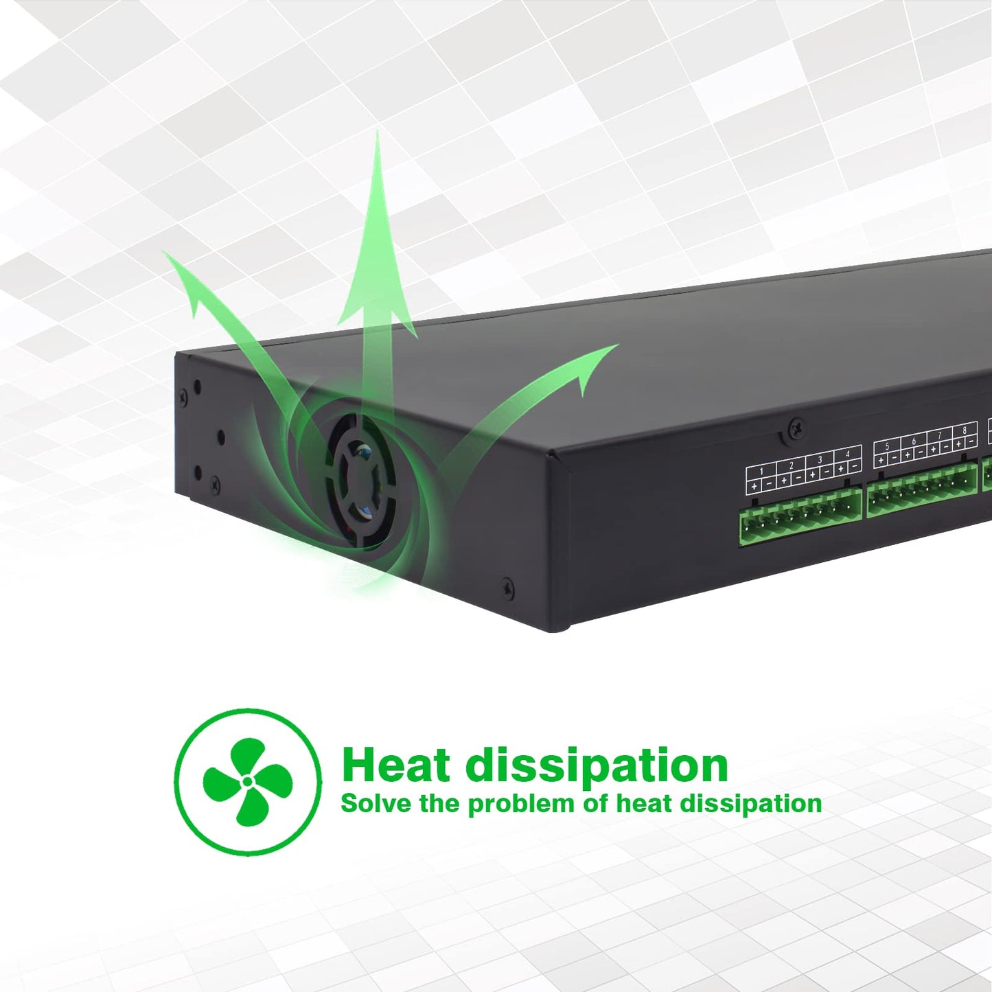 UltraPoE 1U 12V 20A 18-Channel Rack Mount Power Supply