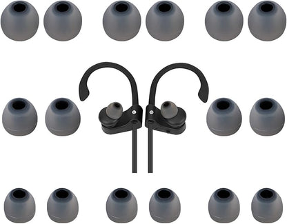 Earbud Tips Ear Bud Tips Soft Anti Slip Washable and Reusable Silicone Replacement Earbud Tips Fit Most in-Ear Earbuds(Inner Hole 3.8mm -5.1mm) 18pcs S M L