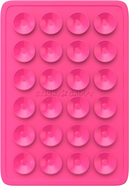 Suction Phone Case Mount, Sillicon Adhesive Phone Accessory for iPhone and Android, Hands-Free Fidget Toy Mirror Shower Phone Holder, Tiktok Videos and Selfies (Pink)