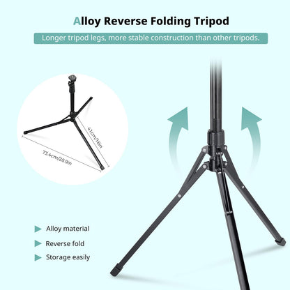 Aureday 14inch iPad Ring Light with Tripod Stand, 62inch Selfie Tripod Light Ring with Phone&Tablet Holder for Recording, 20W LED Circle Light with Wireless Remote for Tiktok, Makeup, Live Streaming