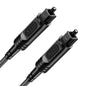 EMK Digital Optical Audio Cable [5 Feet/1.5M] - Slim Nylon Braided Toslink Fiber Optic Cable for Sound Bar, TV, Home Theater, PS4, Xbox, Blu-Ray Player & More - High-Speed SPDIF (Black1)