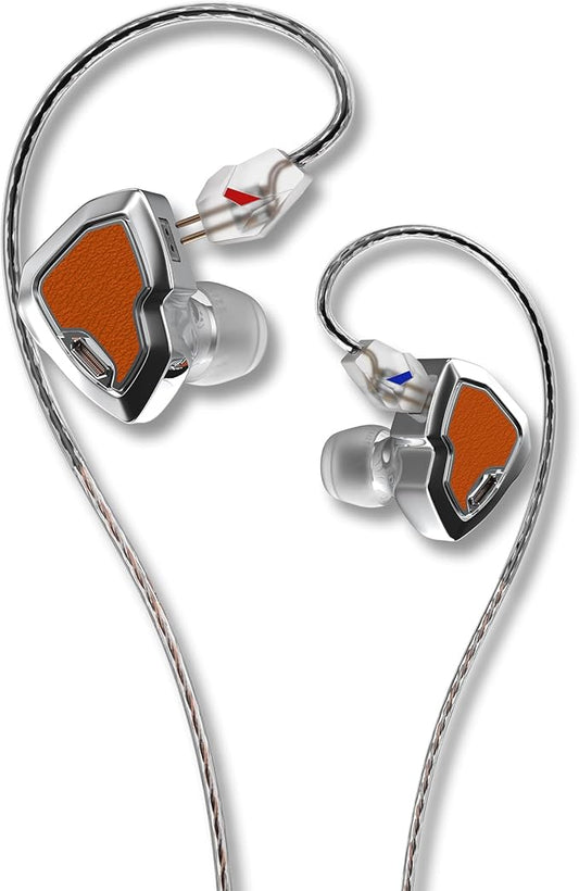 MS2 PRO in-Ear Monitor, 10.2mm Dual-Magnetic Drivers 1DD+1BA Hybird IEMs Wired Earbuds, Zinc Alloy Integrated Molding, Pneumatic Filters for Audiophile Musicians, Detachable 4.4mm OFC Cable