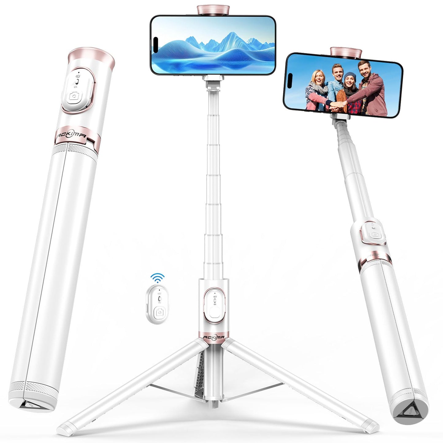 ACKIMA 67" Selfie Stick Tripod with Wireless Remote for iPhone and Android