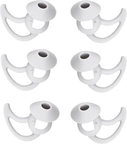 3 Pairs Earbuds Replacement Tips Large，Silver Earbud Tips ，Silicone Eartips Compatible with Bose QuietComfort and Sport Earphones
