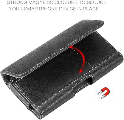 GW USA for for Samsung Galaxy S25 S24 Ultra Plus, Z Fold 7 6 Holster Black Leather Carrying Cell Phone Holder Belt Clip Holster Case Pouch for iPhone 14 15 16 17 Pro Max 14 15 16 Plus 17 Air