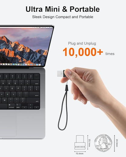 64GB USB 3.0 Flash Drive, Mini Thumb Drive Waterproof Memory Stick with Lanyard Hole Plug and Play Portable USB Stick Storage for Computer Laptop Smart TV, Black