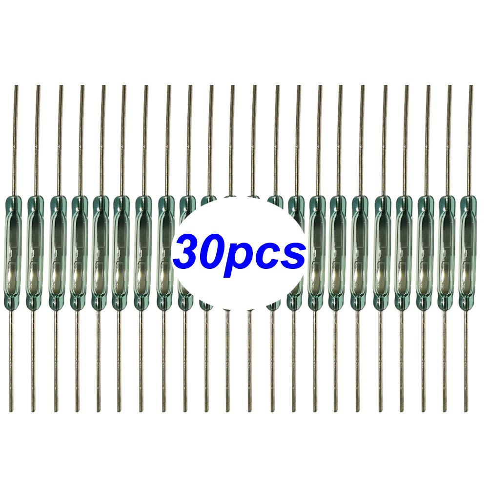 Gebildet 10pcs 4W 3 Pin Reed Switch Reed Contact Normally Open N/O N/C SPDT, Glass Reed Relay Magnetic Induction Switch (2.5mm x 14mm)