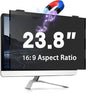 Magnetic 23.8 Inch Computer Screen Privacy Shield, Privacy Screen Filter for Frameless Monitor Widescreen 16:9 Aspect Ratio, Blue Light Protector, Anti-Spy & Anti-Scratch