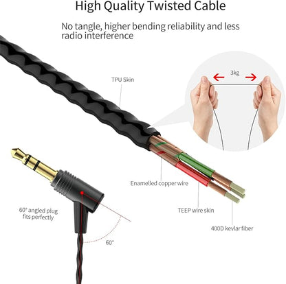 SoundMAGIC E80 Wired Earbuds, in-Ear Headphones with HiFi Stereo Sound and Noise Isolating, 3.5mm Jack for Phones and Laptops, No Mic (Gunmetal)