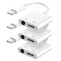Seulliya USB C to 3.5mm Headphone Jack and Charger Adapter, 2-in-1 Audio & Fast Charging Splitter for Apple iPhone 17/16/15/Pro/Pro Max, iPad, Samsung, Pixel, and More 2Pack