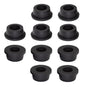 10 pcs 13/16" Drill Hole，3/8" ID Black Silicone Top hat Rubber Grommets for Wiring，Automotive，Firewall，Hole Plug，Desk，Screw，Water and Gas Pipe，Drain，House Siding，Cable Bushing，Glass，Wire Plug